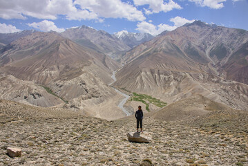 Looking into the Wakhan Valley and Afghanistan Hindu Kush, Langar, Tajikistan