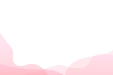 empty white background with pastel pink gradient waves