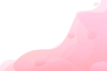 empty white background with pastel pink gradient waves