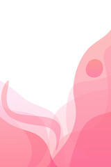 empty white background with pastel pink gradient waves