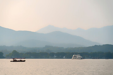 Hangzhou West Lake Landscape Ink Painting