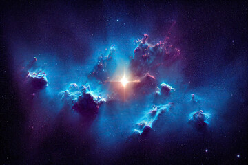 Obraz na płótnie Canvas Space nebula, colorful abstract background image 