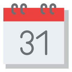 31 th day calendar date time icon
