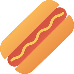 Hot dog isolated on white background, illustration, icon, element
