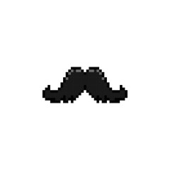 Men moustache pixel art illustration