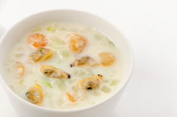 小海老入りクラムチャウダー