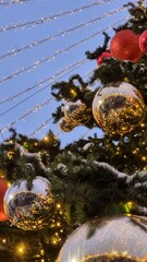 Christmas tree on the threshold of new year 