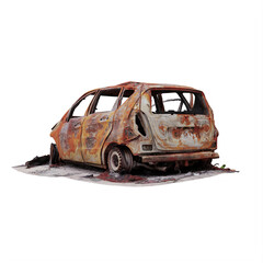 Car Burned Out Rusty
