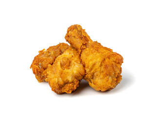 Chicken Legs Isolated, Fry Breaded Drumstick, Deep Fried Chicken Pieces