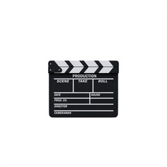movie clapper board isolated