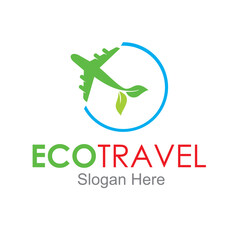 eco travel logo design concept