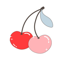 Retro Y2k aesthetics vector illustration