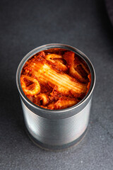 cannelloni in a can delicious snack meal food on the table copy space food background rustic top view