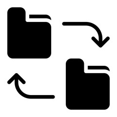 move folder file document digital icon
