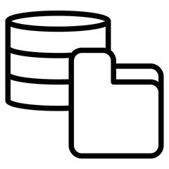 database folder file document digital icon