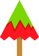 decorative Christmas tree icon illustration