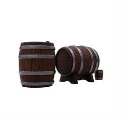 Wooden barrel and mug