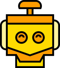 cartoon robot face avatar