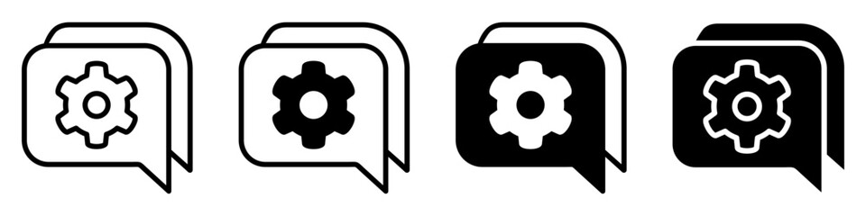 Setup icon vector set. Settings illustration sign collection. Menu symbol. Options logo.