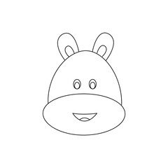 Cute animal vector isolated on white background. 