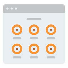 feature web page layout interface icon
