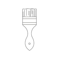 Wall painting brush. painting tool. Painter instruments vector illustration isolated on white. coloring Page Isolated for Kids. for home decor such as posters, wall art, tote bag, t-shirt print.
