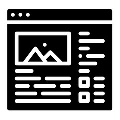 right web page layout interface icon