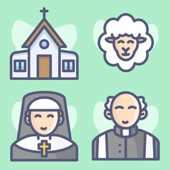 Christian religion praise people worship cross pray holy