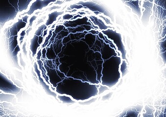 Abstract background with swirling lightning bolts