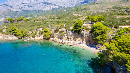 Beautiful beach Croatia and the sea in the summer time