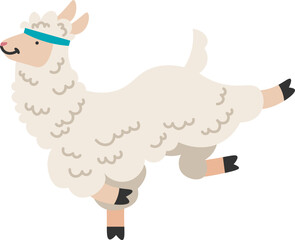 Hand-drawn training lama icon. Vector illustration © Mykola Syvak