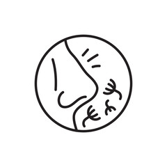 Allergy color line icon. Pictogram for web page