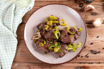 Grilled Fillet Mignon tenderloin meat beef steaks on wooden table