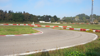Fototapeta premium motorsport race track, front view. kocaeli gulf race track