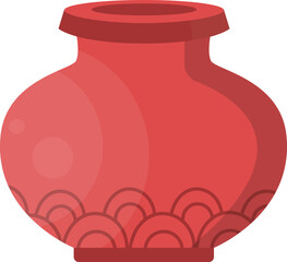Vintage decorative vase. Vector illustration