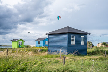 Kleine Strandhäuser in ærøskøbing Dänemark