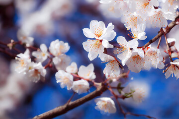 cherry blossom in spring, beautiful sakura tree, flower petals