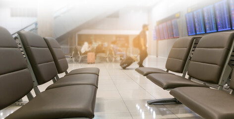 seats awaiting the flight, waiting for the airline, and traveling internationally