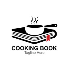 cooking book logo design vector