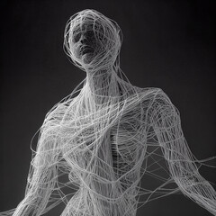 woman made of ropes