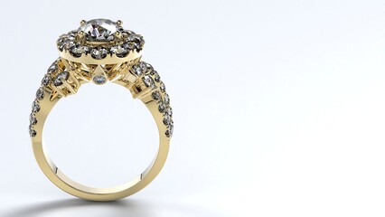 wedding, ring, gold, silver, diamond, engagement, fashion, marriage, stone, 3d render