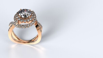 wedding, ring, gold, silver, diamond, engagement, fashion, marriage, stone, 3d render