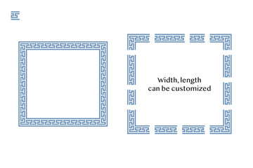 Greek frame border illustration vector patterns 2 ,eps file can edit color 