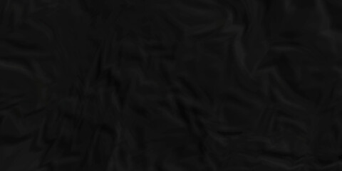 Dark Black facbric paper crumpled texture. dark black textured crumpled black paper background. panorama black paper texture background, crumpled pattern	

