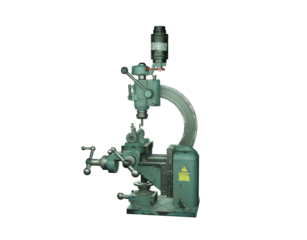 Drill machine 3d render with transparent background