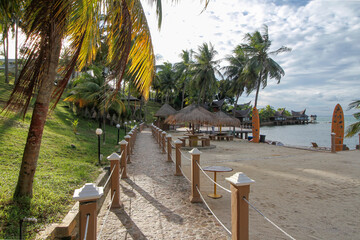 Beach resort in a tropical island in Batam Indonesia