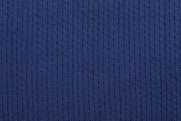 Blue knitting fabric textured background