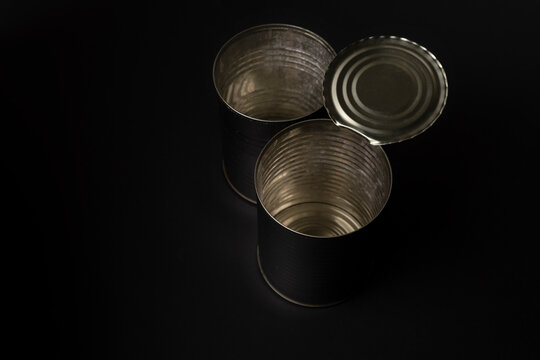 empty open tin cans