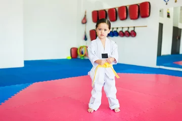 Foto op Aluminium Adorable young kid ready for a taekwondo practice © AntonioDiaz