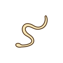 Roundworms Concept vector colored icon or sign